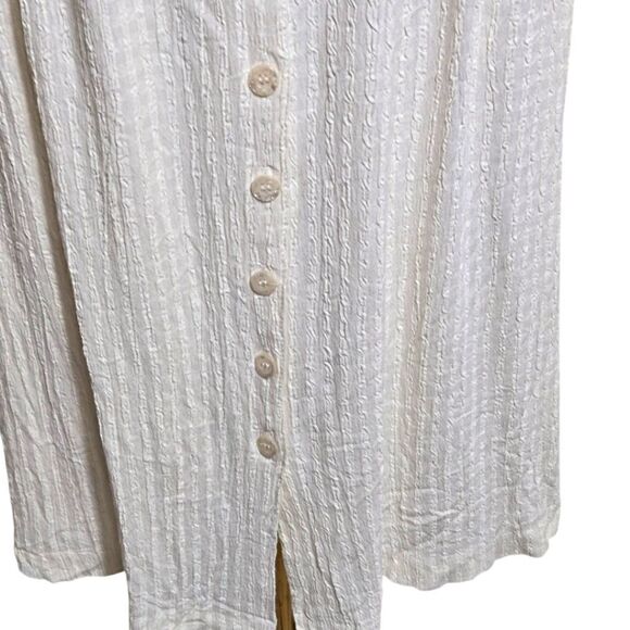 Vintage Norton McNaughton Cream Button Front Maxi Skirt - Picture 3 of 8